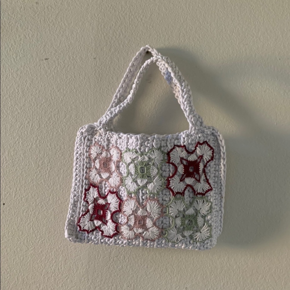 Cottage core knit bag